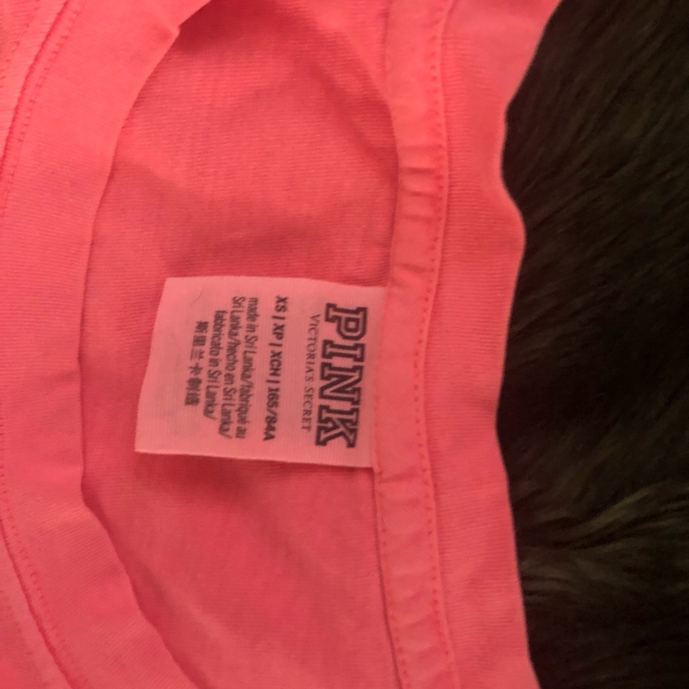 PINK long sleeve cropped t-shirt